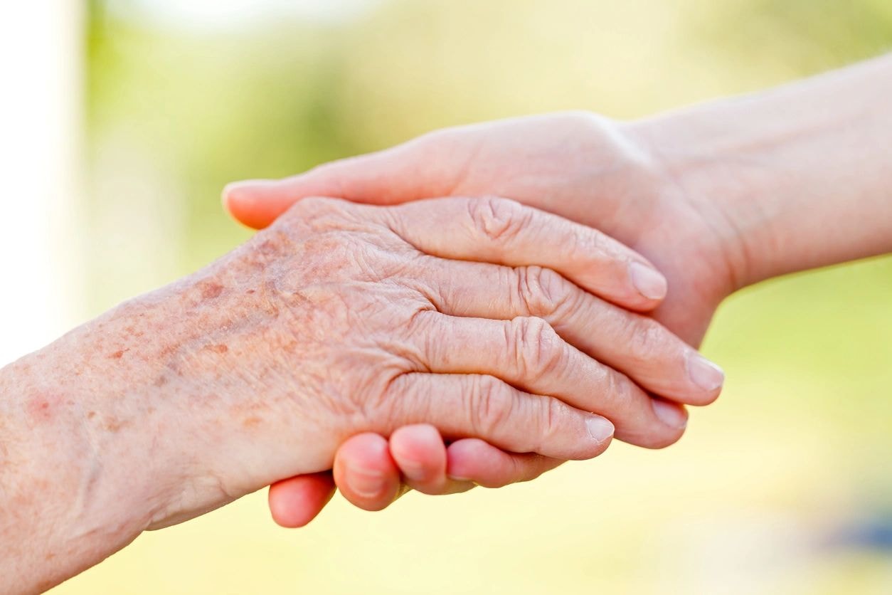 Elderly hands representing care and support